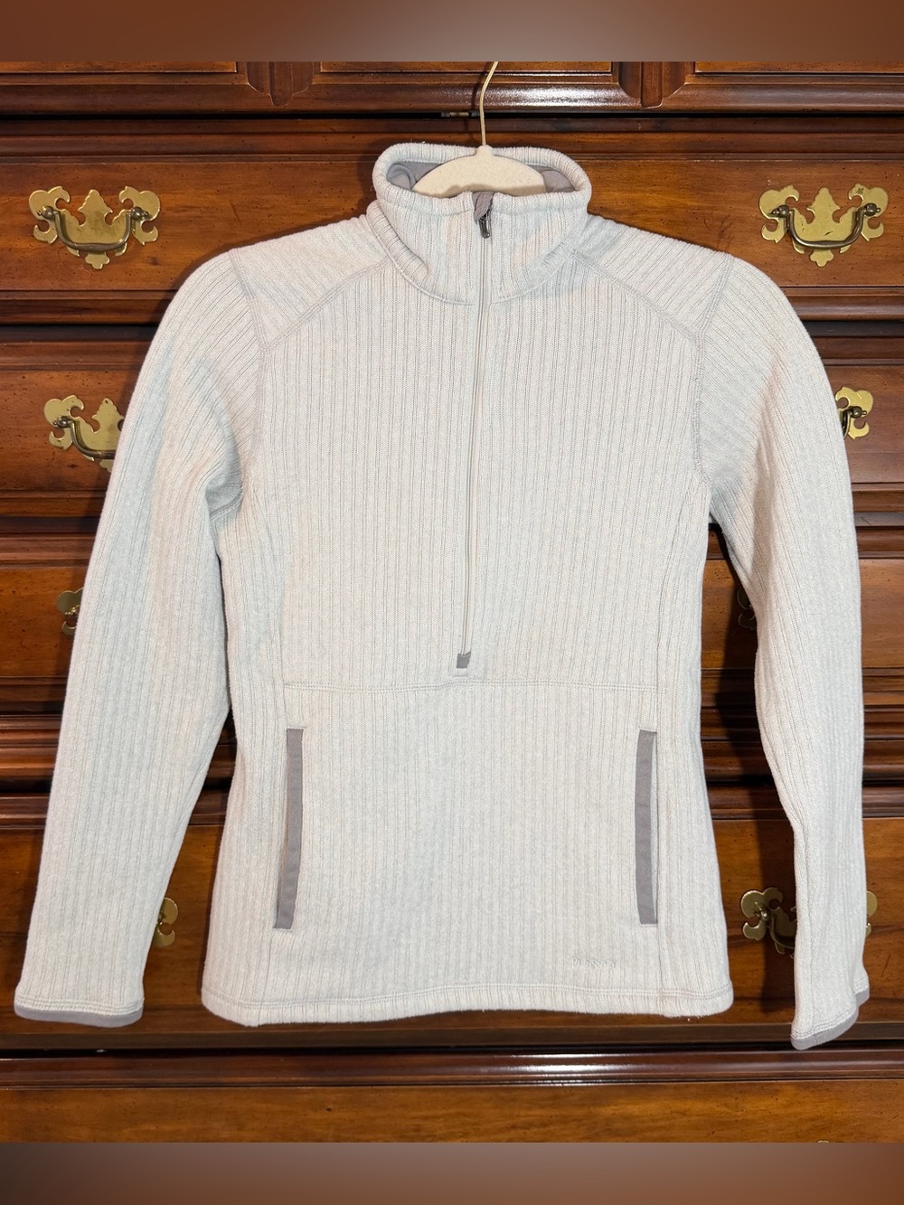 Patagonia Half 1/2 Zip Ribbed Pullover Jacket Top Gray, XS